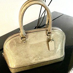 Coach Signature Silver/Gunmetal Mini Sierra Handba